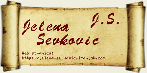 Jelena Ševković vizit kartica